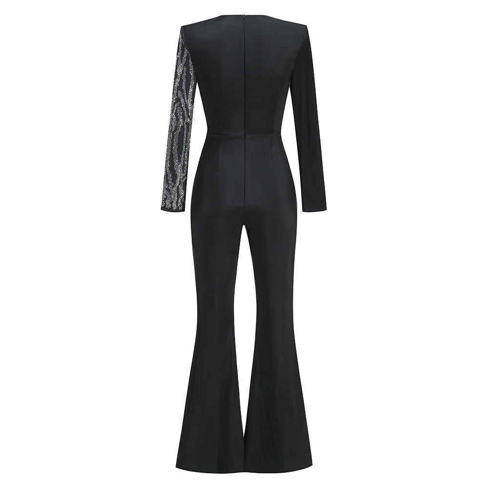 Long Sleeve Embellished Jumpsuit HV1383