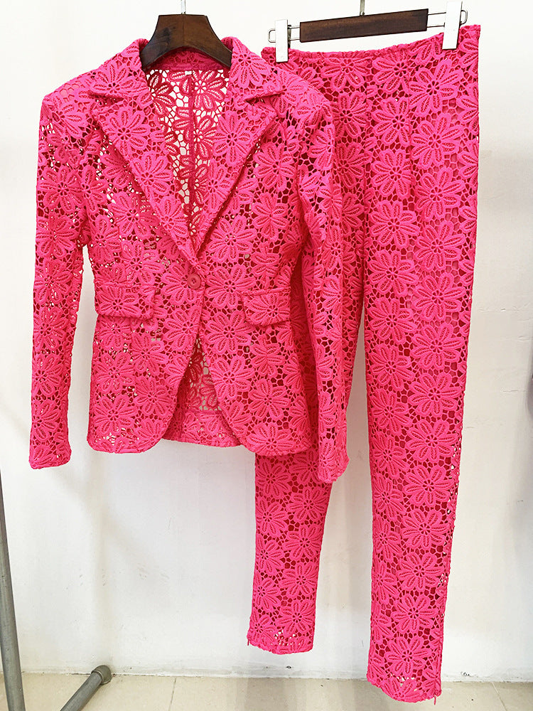 Floral Crochet Suit HV2890
