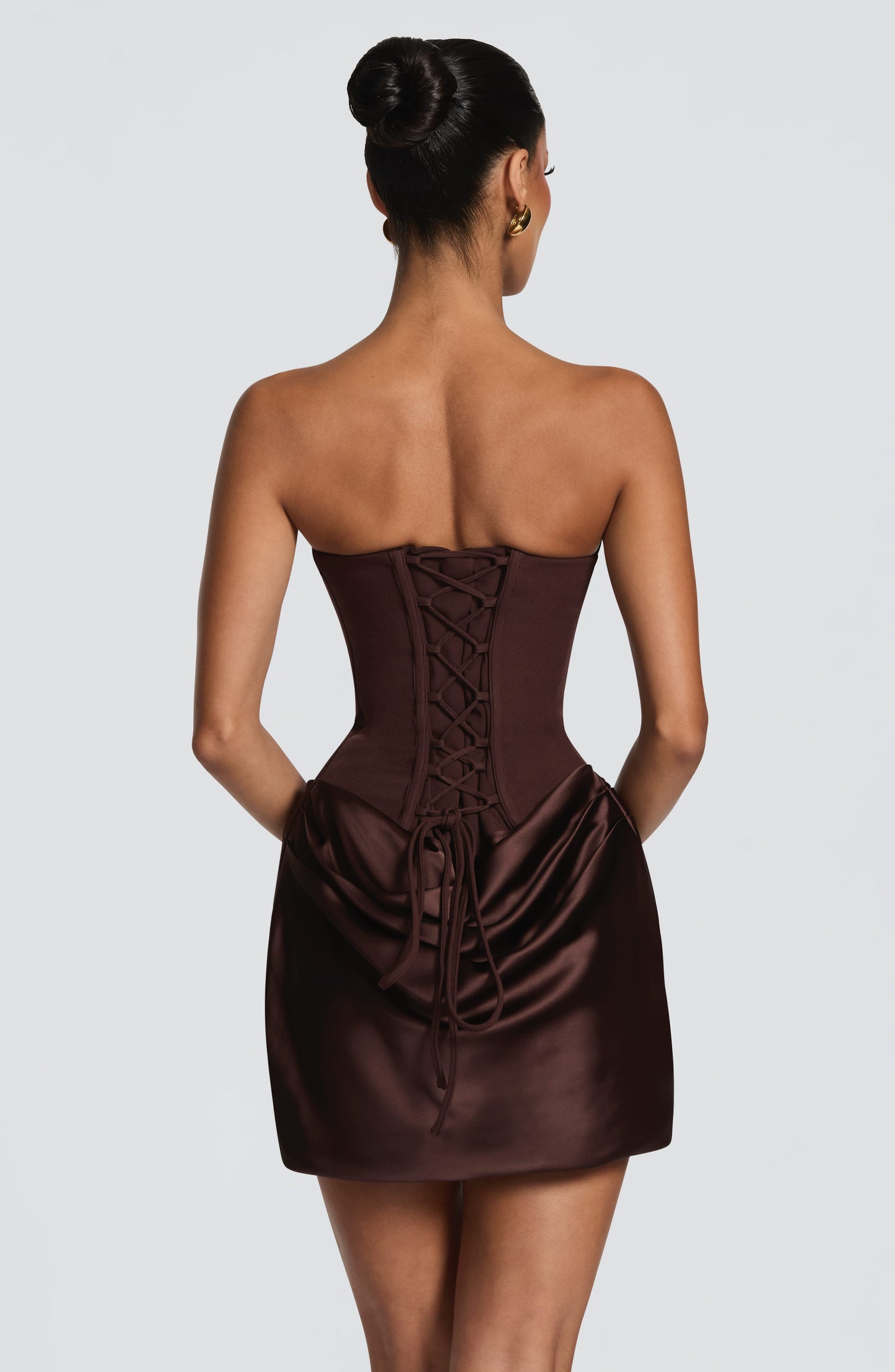 Strapless Draped Corset Dress HV3155