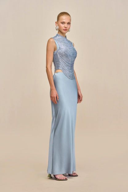 Tassel Detail Two Piece Maxi Dress HV2743