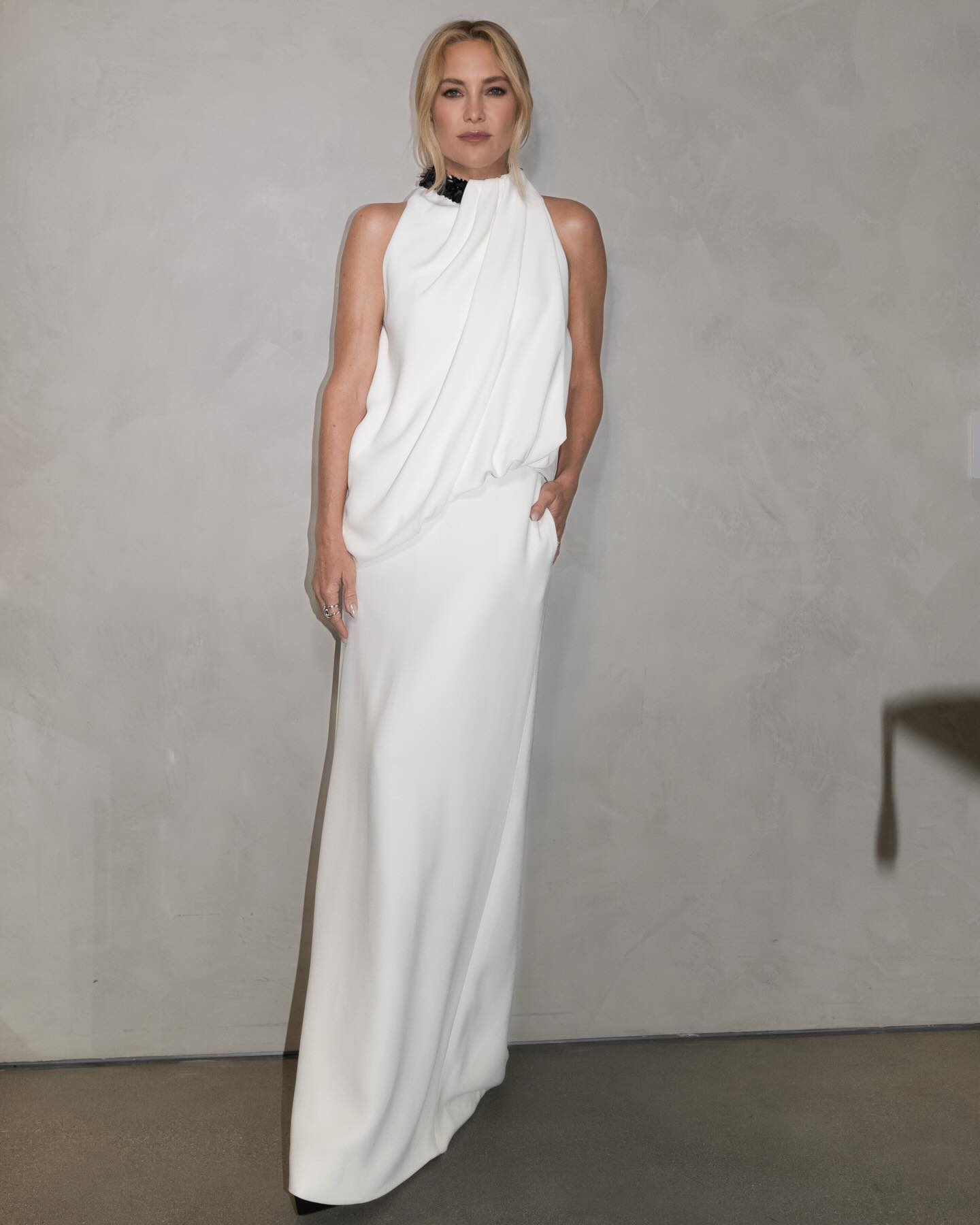 Embellished Detail Draped Two Piece Maxi Dress White HV0133