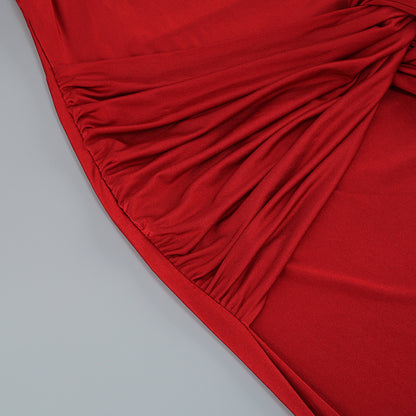 Long Sleeve Ruched Detail Maxi Dress