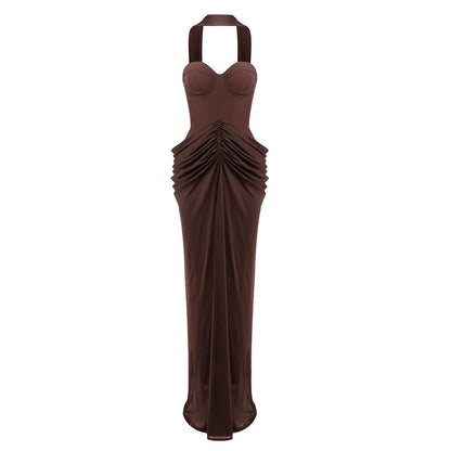 Strapless Draped Maxi Dress HV2692