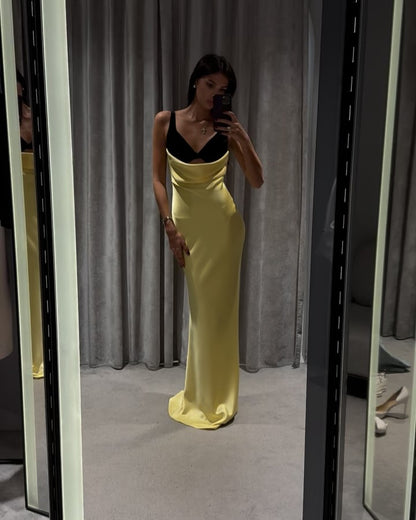 Velvet Bustier Maxi Dress  HV1895