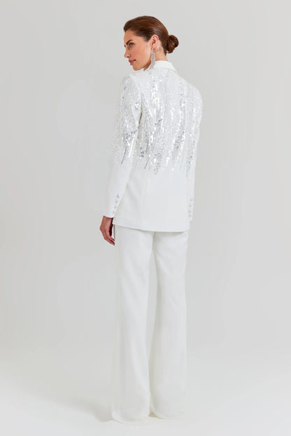 Sequin Suit White HV1088