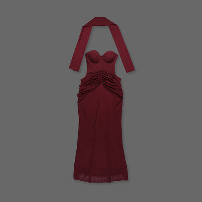 Strapless Draped Maxi Dress HV2692