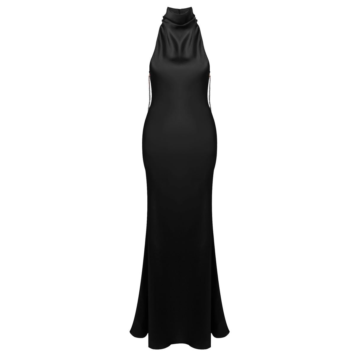 Halter Embellished Back Maxi Dress HV0179