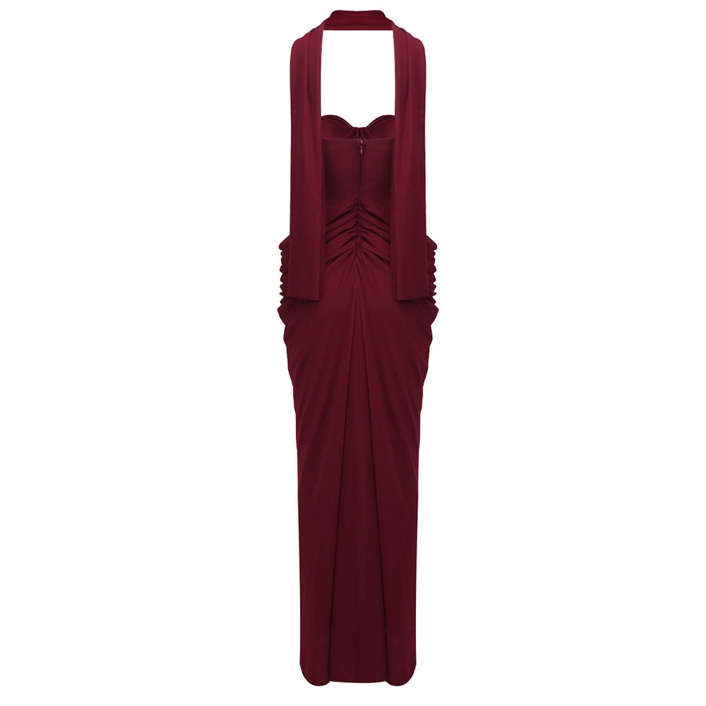 Strapless Draped Maxi Dress HV2692