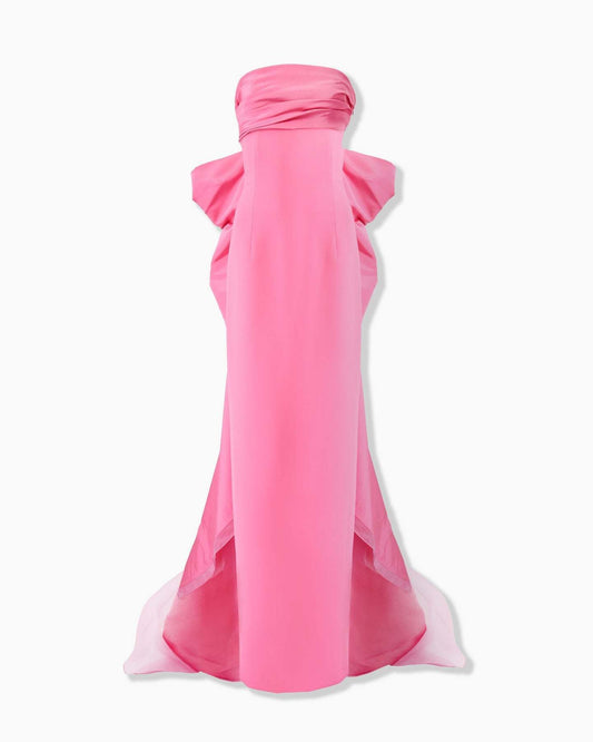 Strapless Bow Detail Maxi Dress Pink HV2720