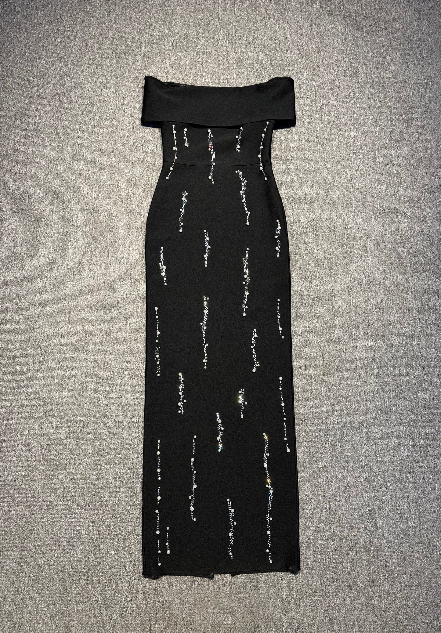 Bardot Crystal Maxi Dress Black HV2598