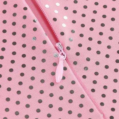 Silver Polka Dot Bustier Maxi Dress Pink HV1746
