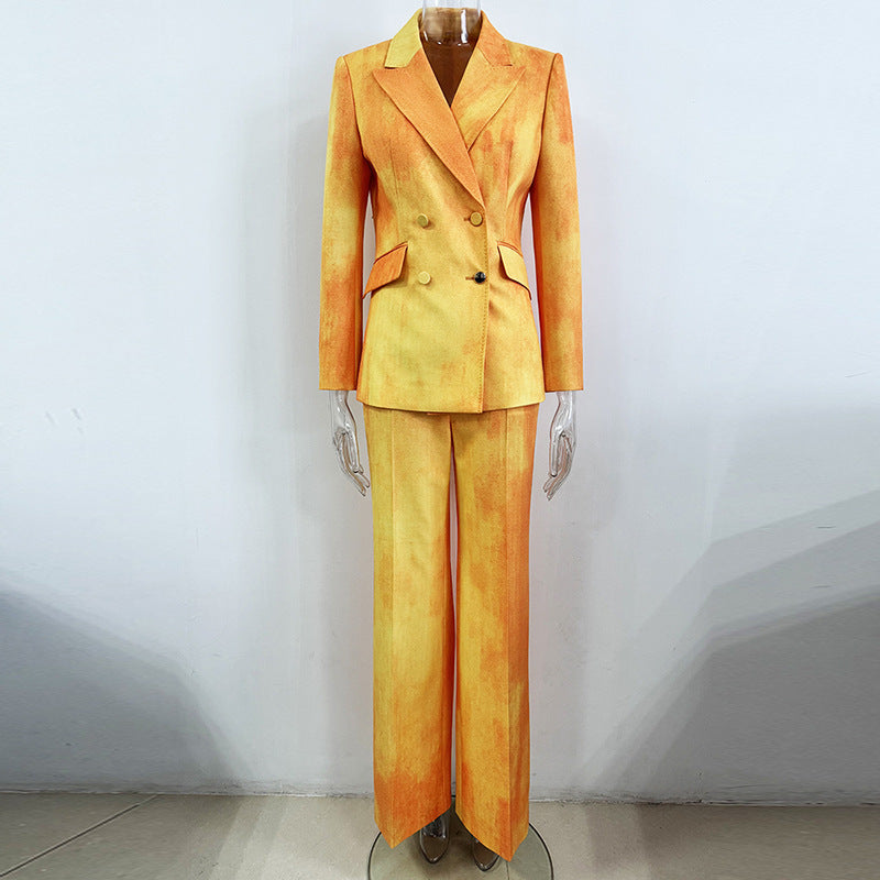Long Sleeve Suit Orange HV2803