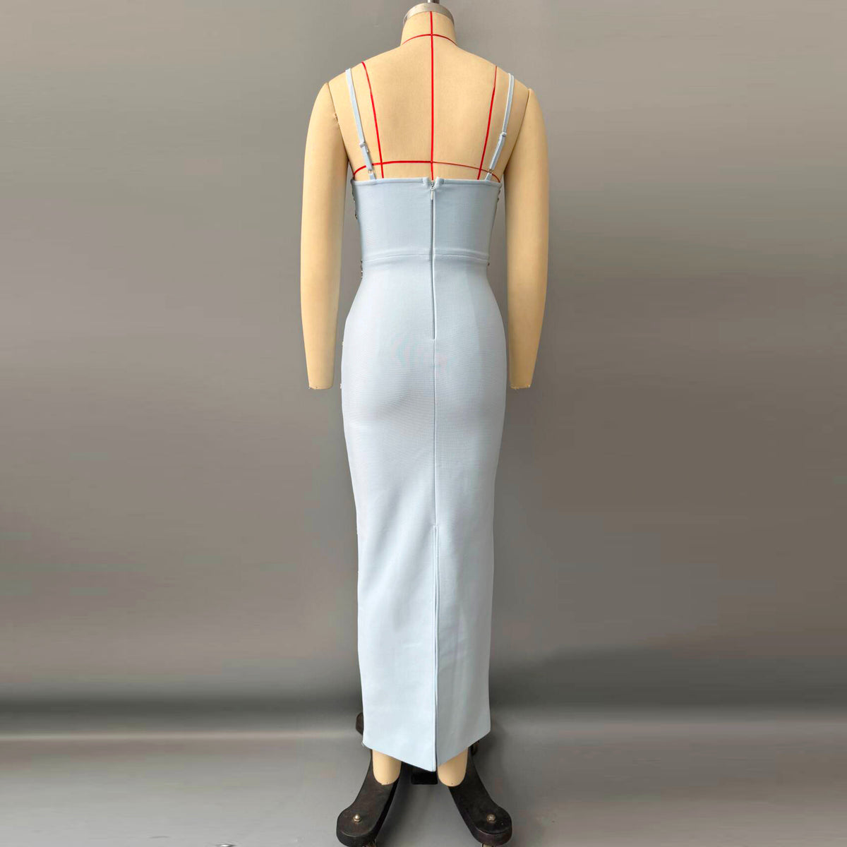 Crystal Embellished Bustier Maxi Dress HV2894