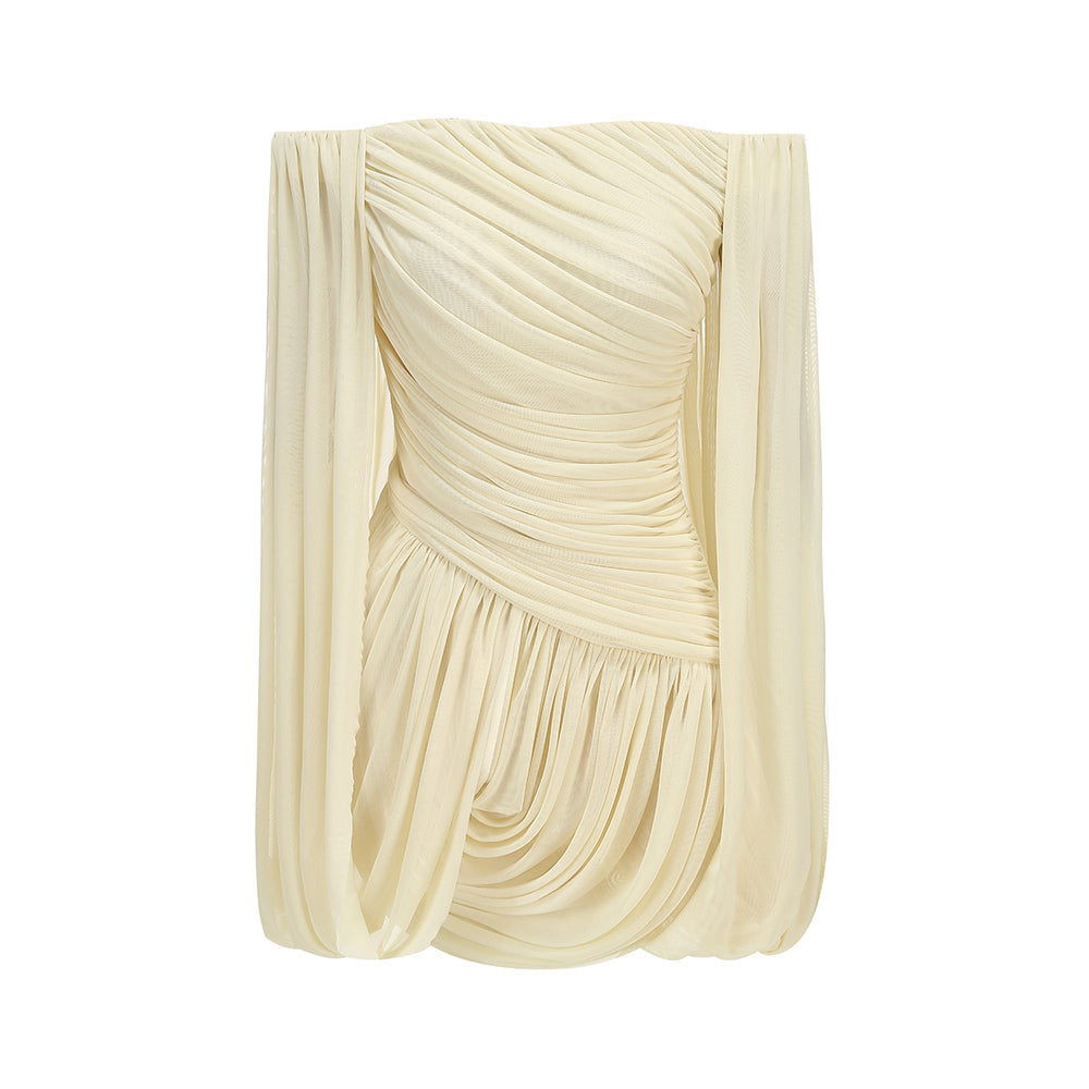 Draped Bardot Dress HV3217