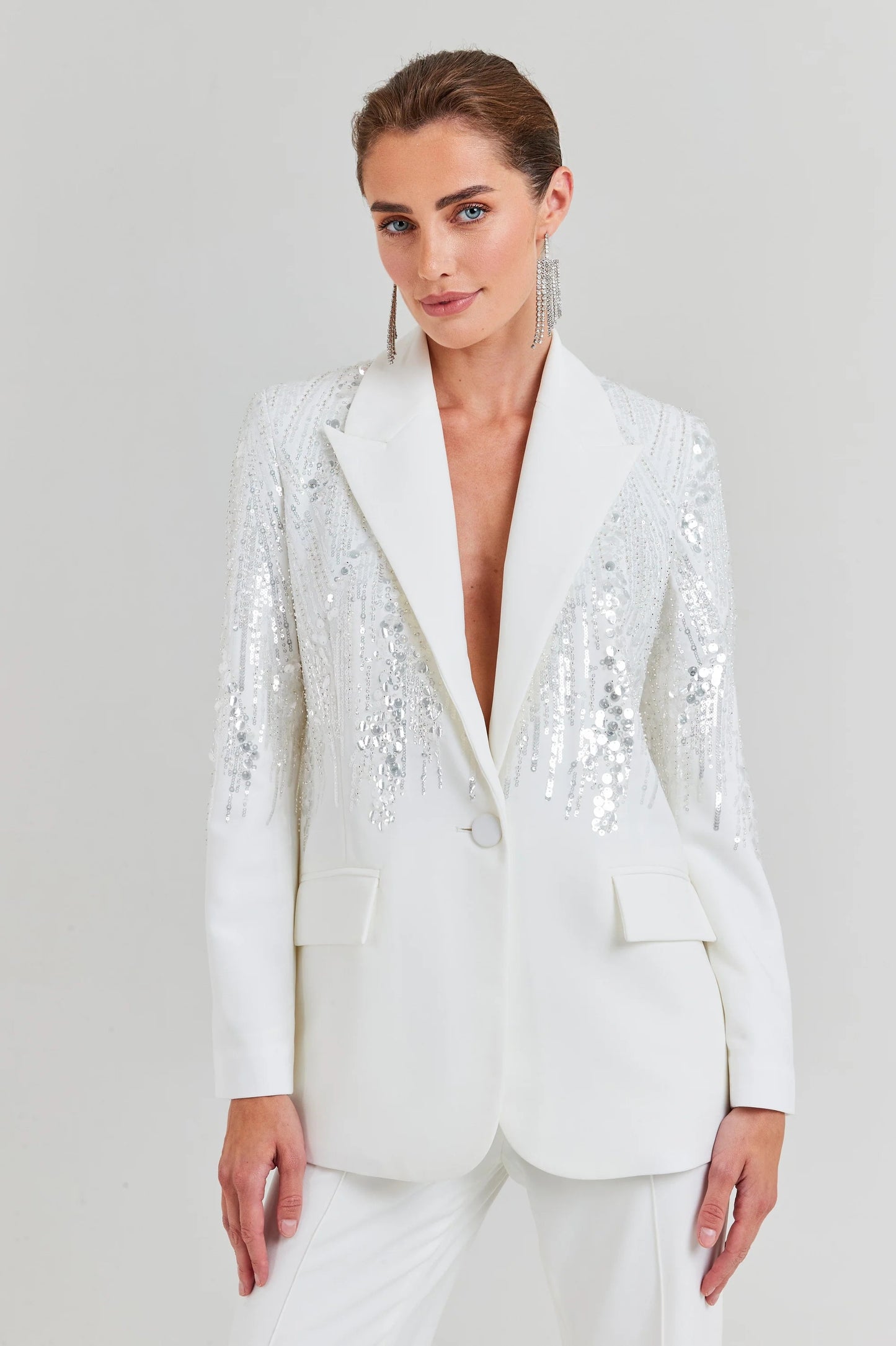 Sequin Suit White HV1088