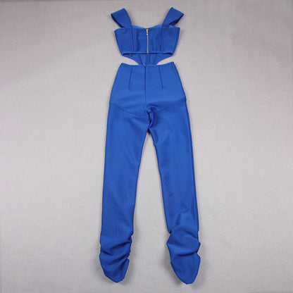 Bustier Structured Jumpsuit Blue HV9272