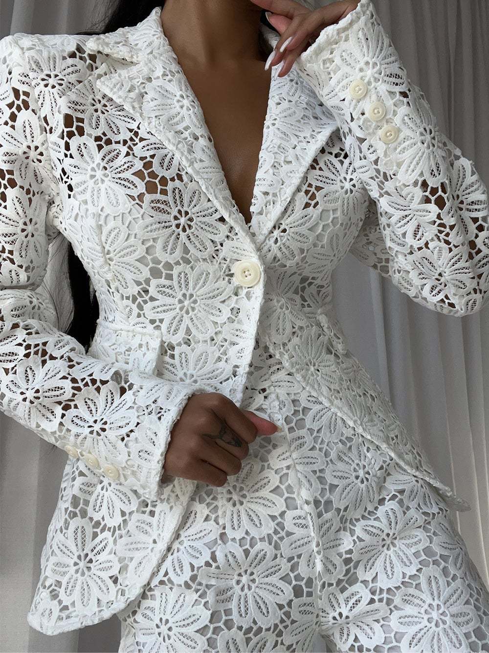 Floral Crochet Suit HV2890