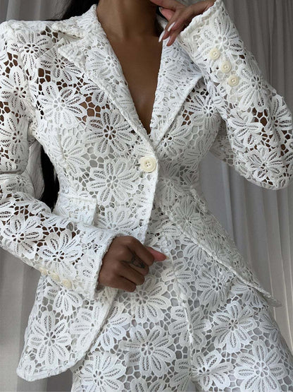 Floral Crochet Suit HV2890