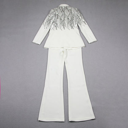 Sequin Suit White HV1088