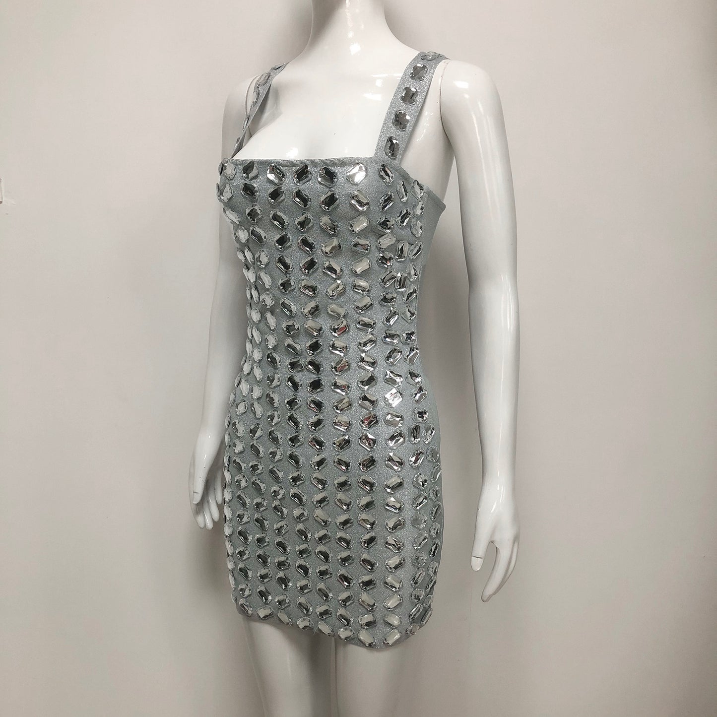 Crystal Sparkly Dress Silver HV2695
