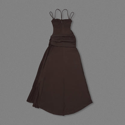 Draped Maxi Dress Brown HV2647