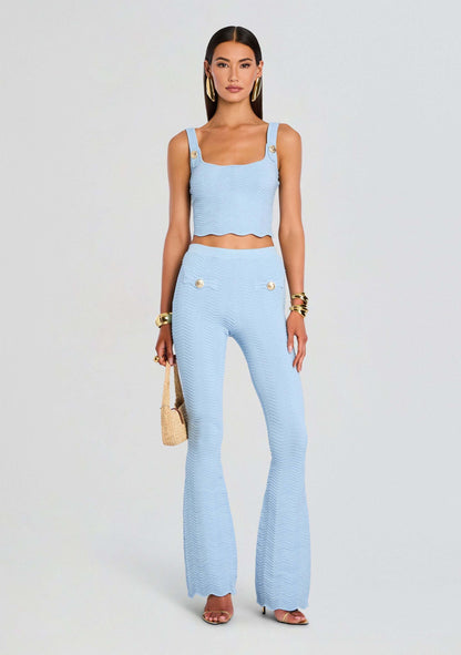Ribbed Two Piece Jumpsuit Rust HV2881