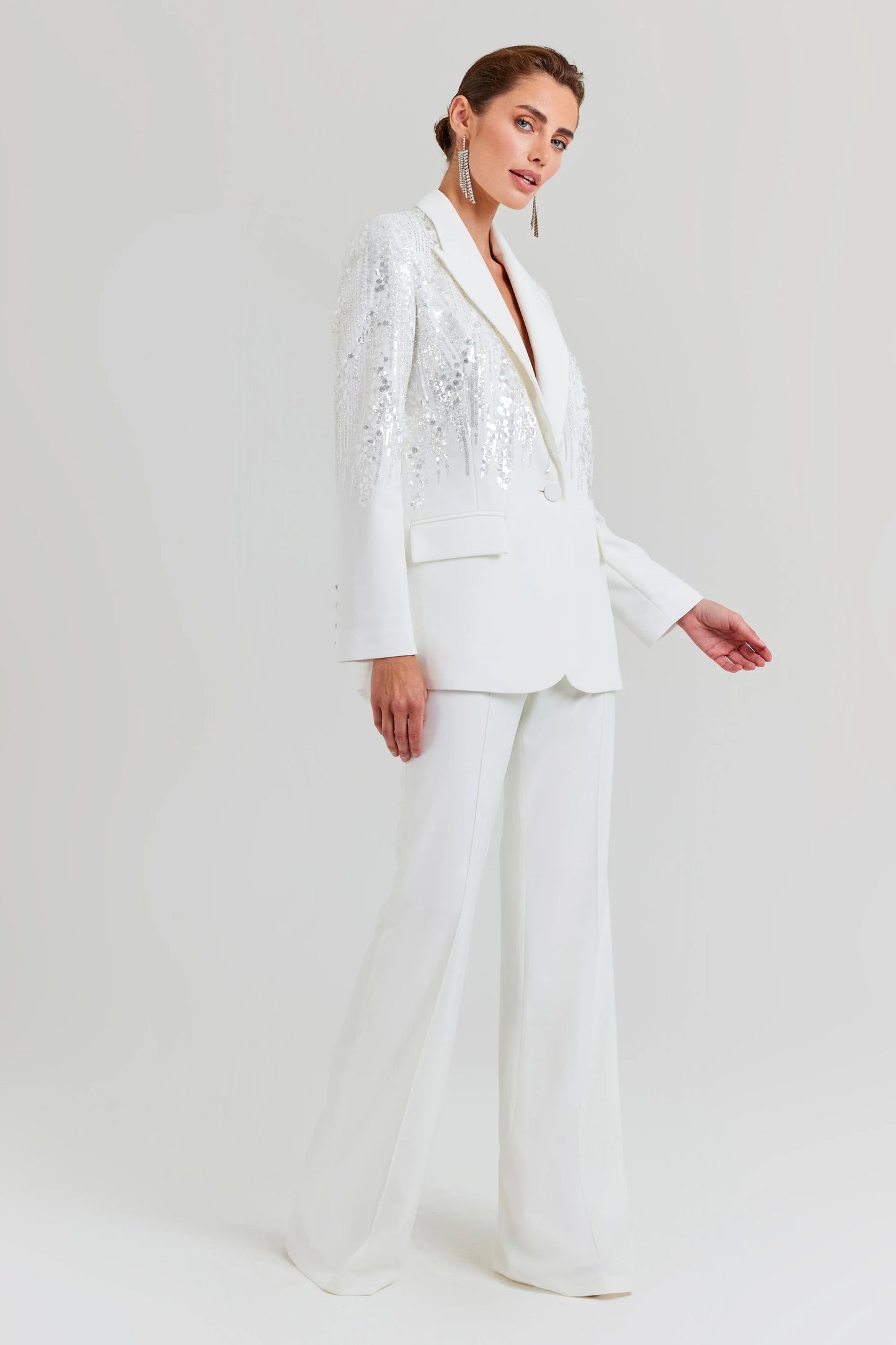 Sequin Suit White HV1088