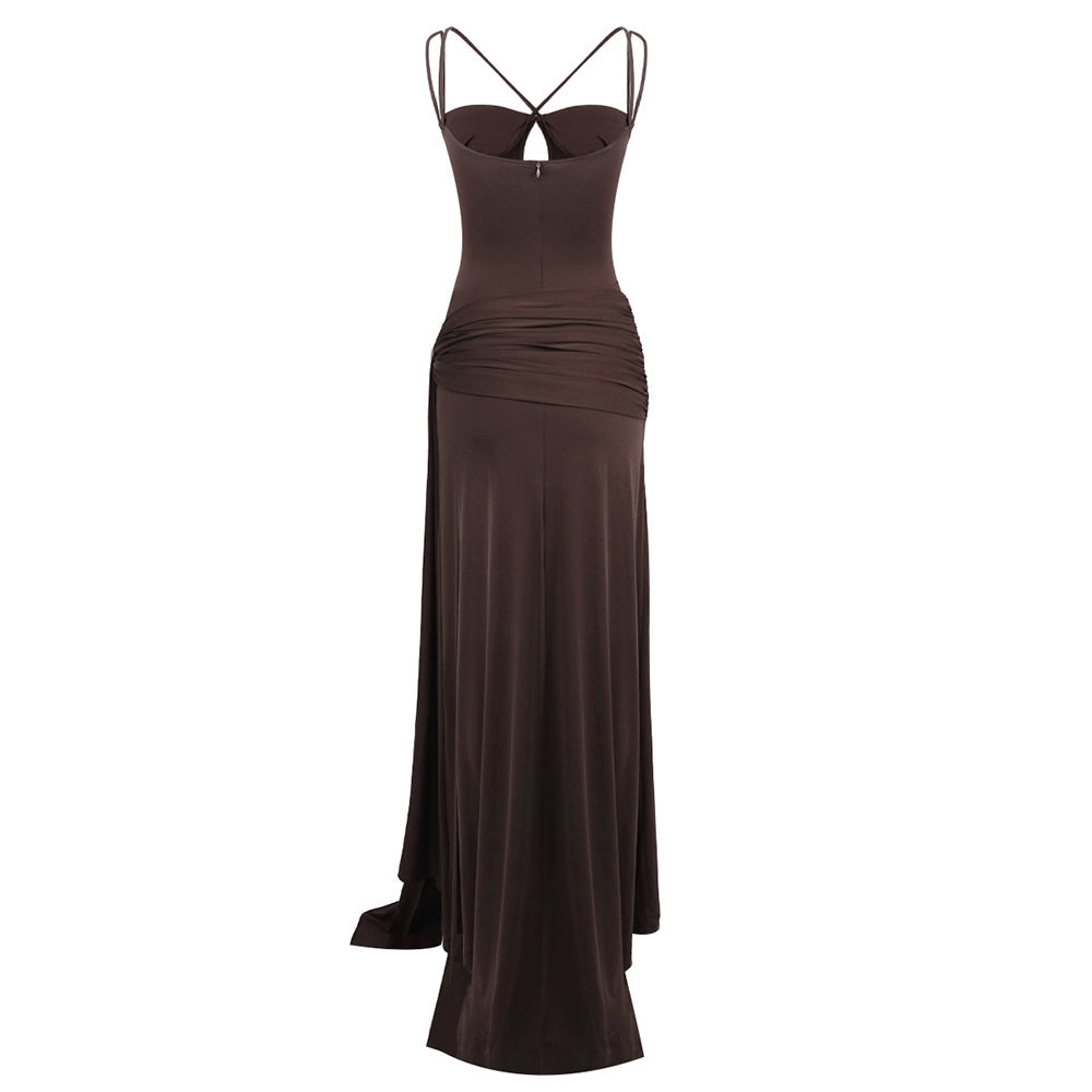 Draped Maxi Dress Brown HV2647