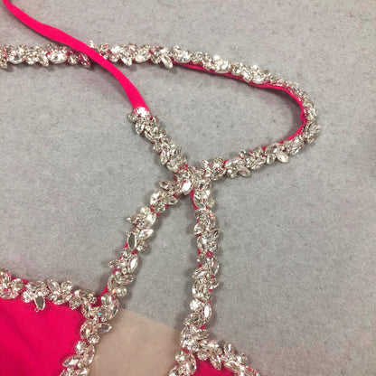 Halter Crystal Maxi Dress