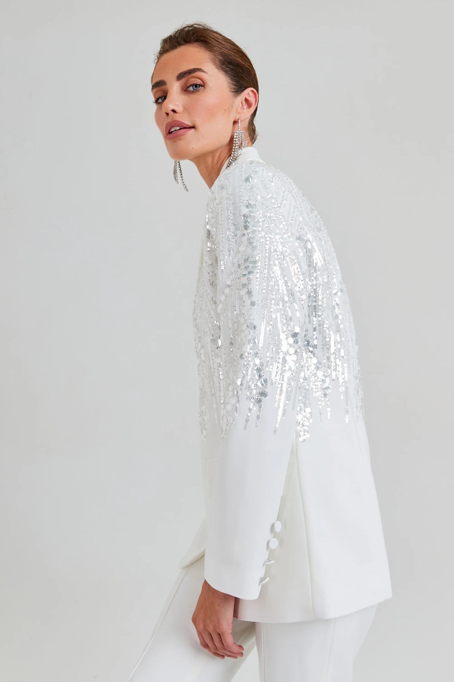 Sequin Suit White HV1088