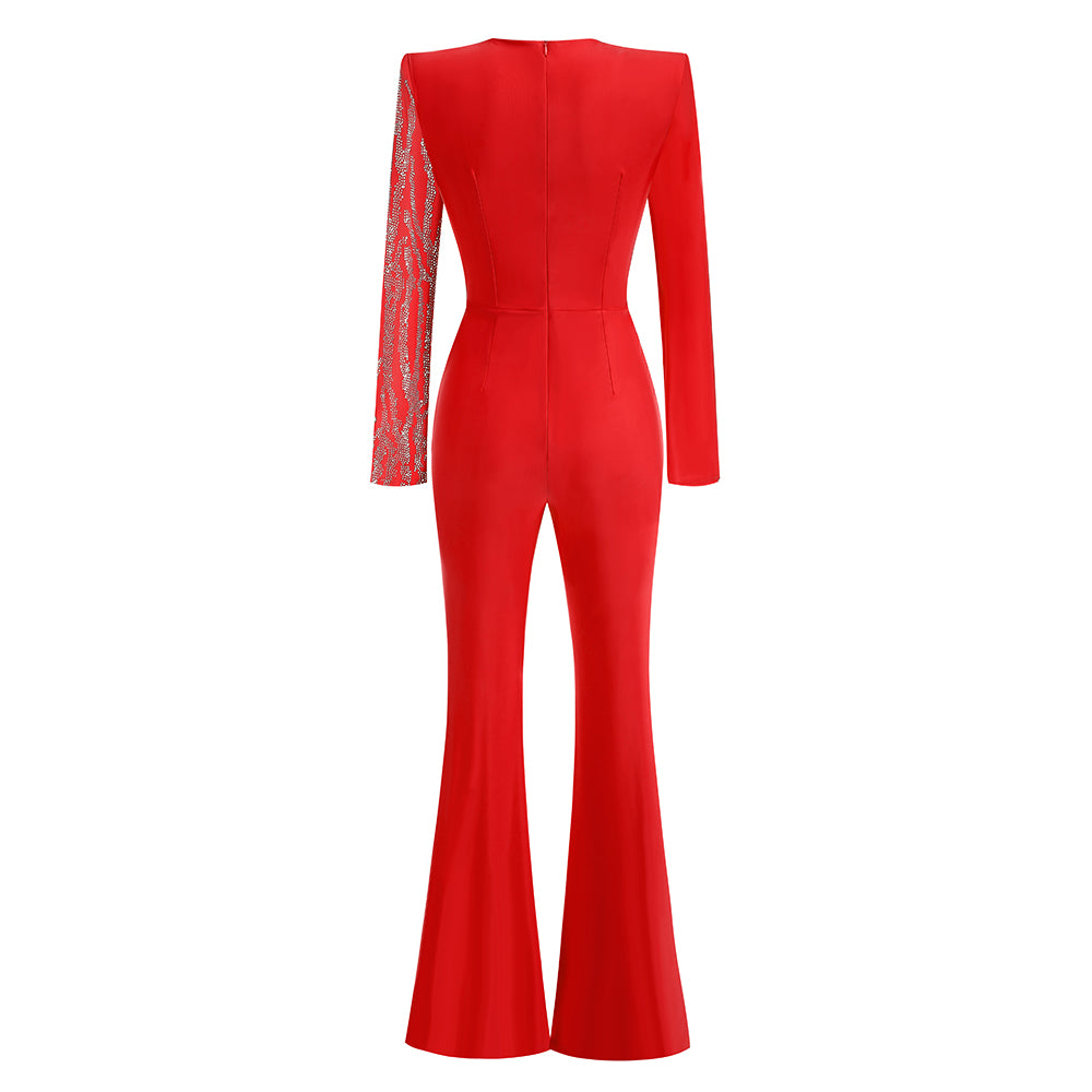 Long Sleeve Embellished Jumpsuit HV1383