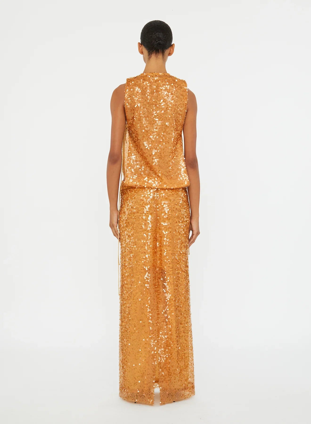 Sequin Maxi Dress Orange HV0014