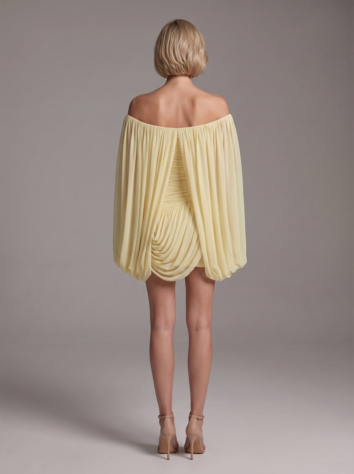 Draped Bardot Dress HV3217