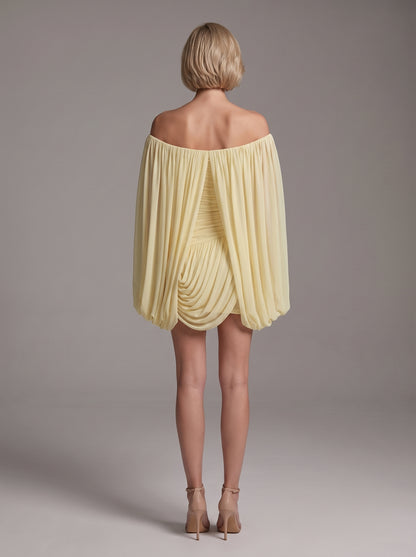 Draped Bardot Dress HV3217