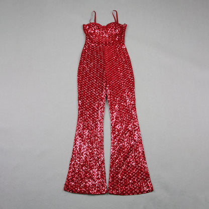 Sequin Jumpsuit  HV9504