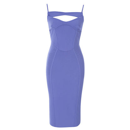 Bustier Cut Out Midi Dress HV8809